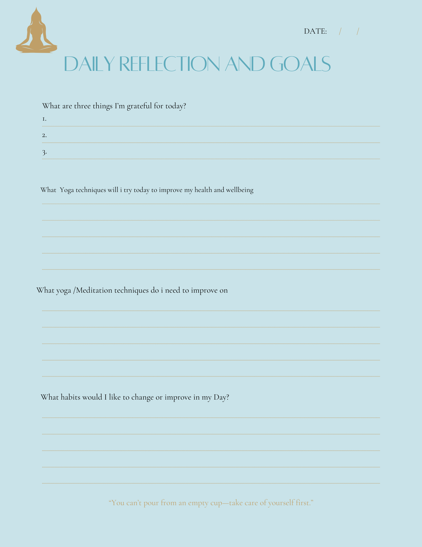 Yearly yoga Journal